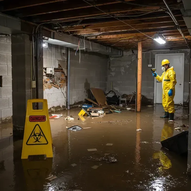 Flooded Basement Electrical Hazard in Navarre, OH Property